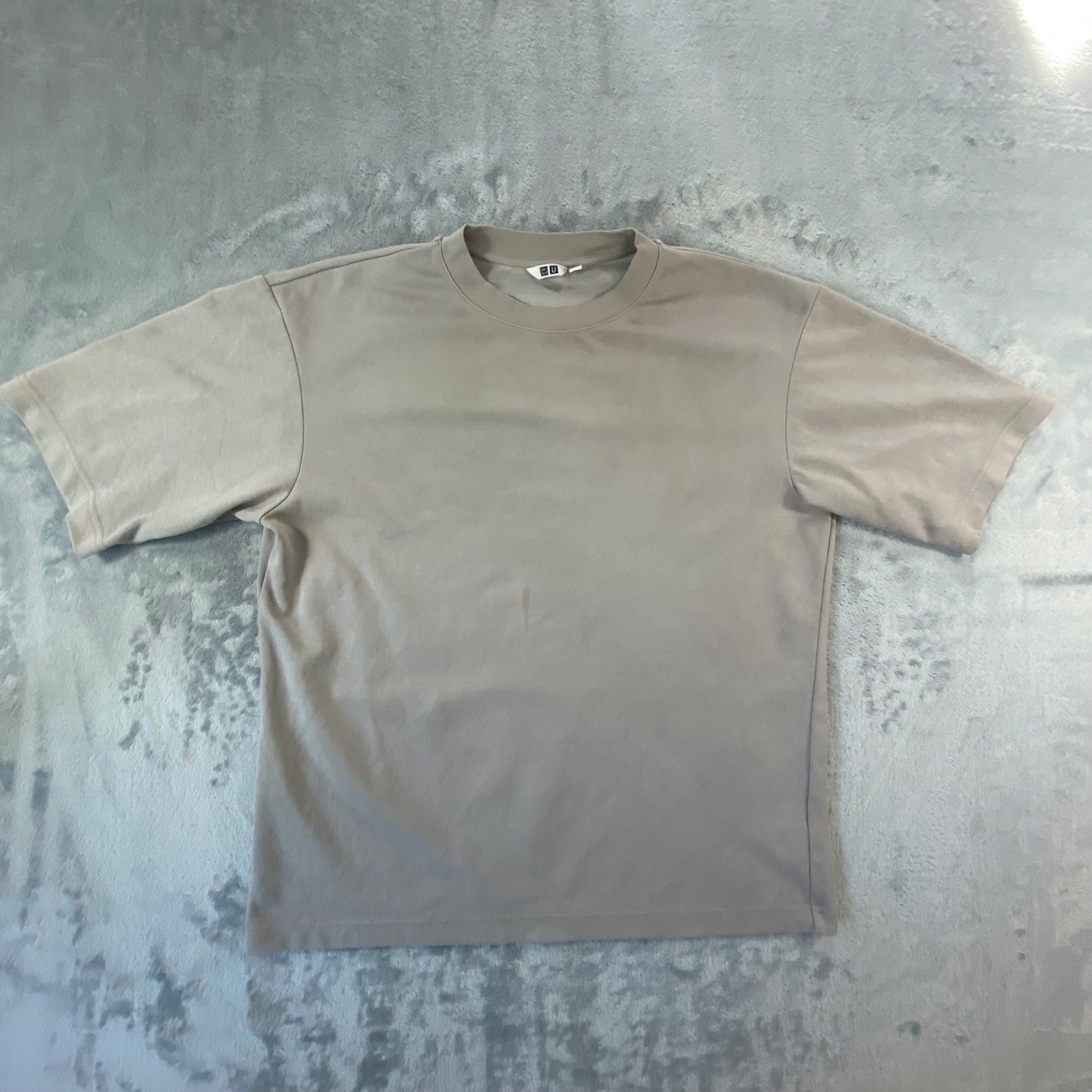 UNIQLO AIRism T-Shirt Mens Medium Beige Oversized 341-475355 Lemaire Capsule