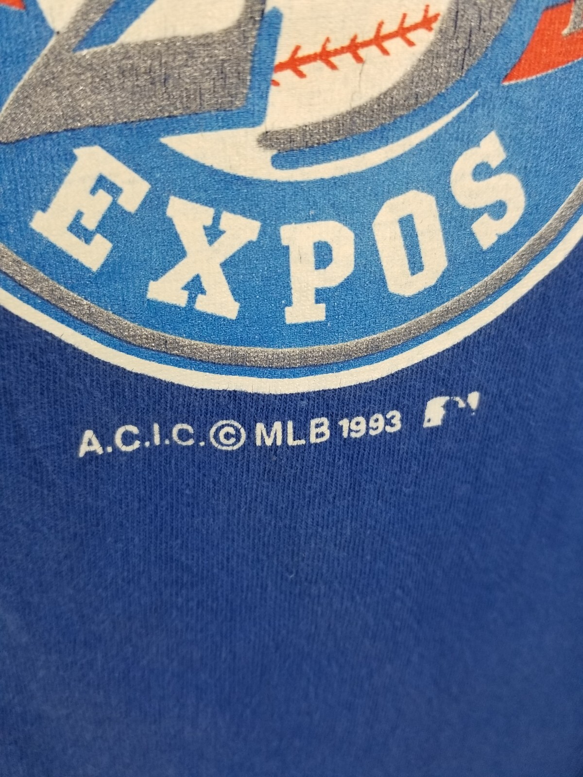 VINTAGE 90′ MONTREAL EXPOS MLB BASEBALL SINGLE STITCH T-SHIRT SZ MEDIUM