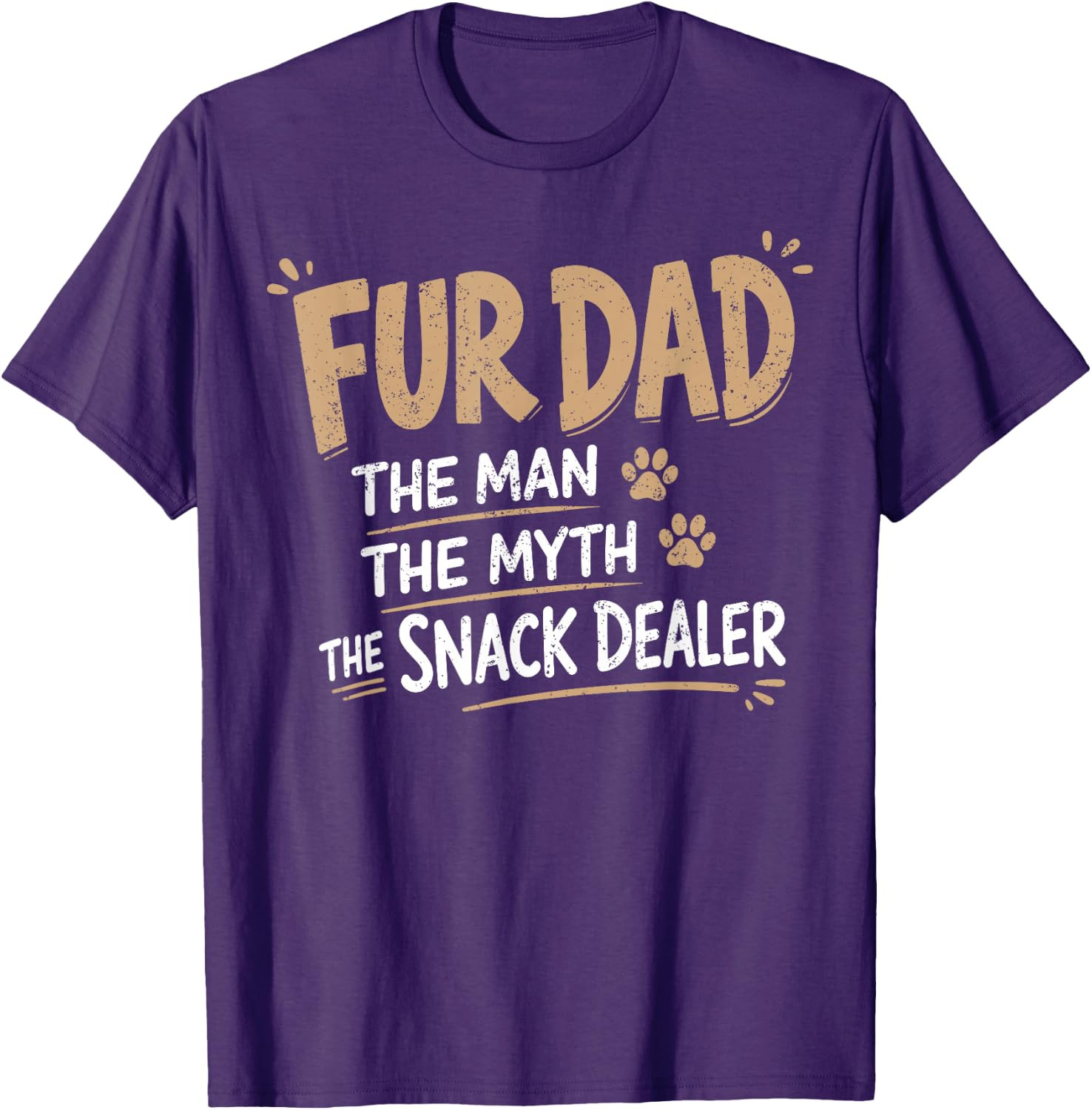 Funny Fur Dad Shirt Gift Dog Lover Father’s Day Tee Snack Dealer Dad S-5XL