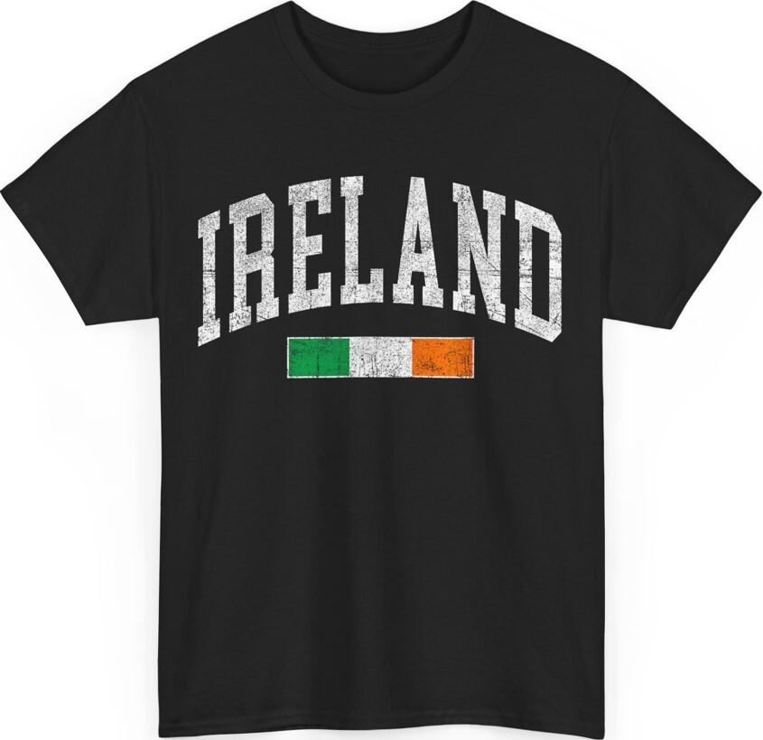 Vintage Ireland Flag Irish Retro Throwback Unisex T-Shirt