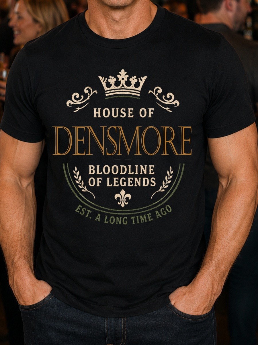 Densmore Surname Men’s Tee Family Ancestry Present S-5XL