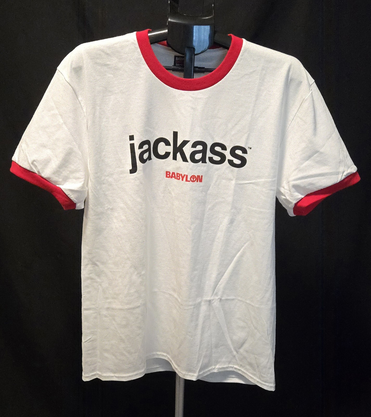 Babylon x Jackass Knoxville Ringer Tee | Size LARGE | 25th Anniversary T-shirt