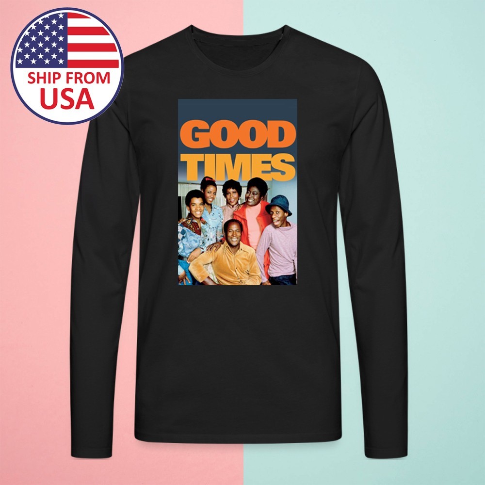 Good Times Top 70s Tv Show Men’s Black Size S-3XL