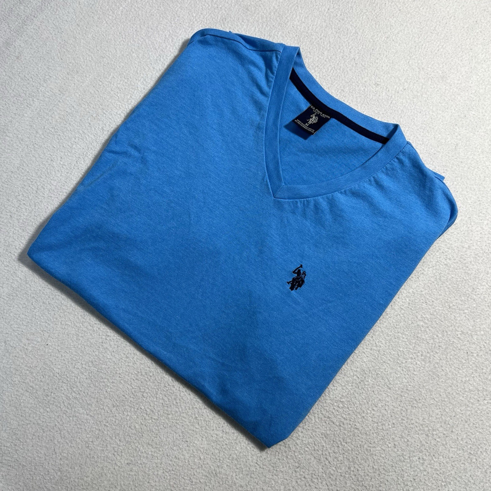 US Polo Assn. Short Sleeve T-Shirt Blue Men’s Size Medium 60% Cotton 40% Poly