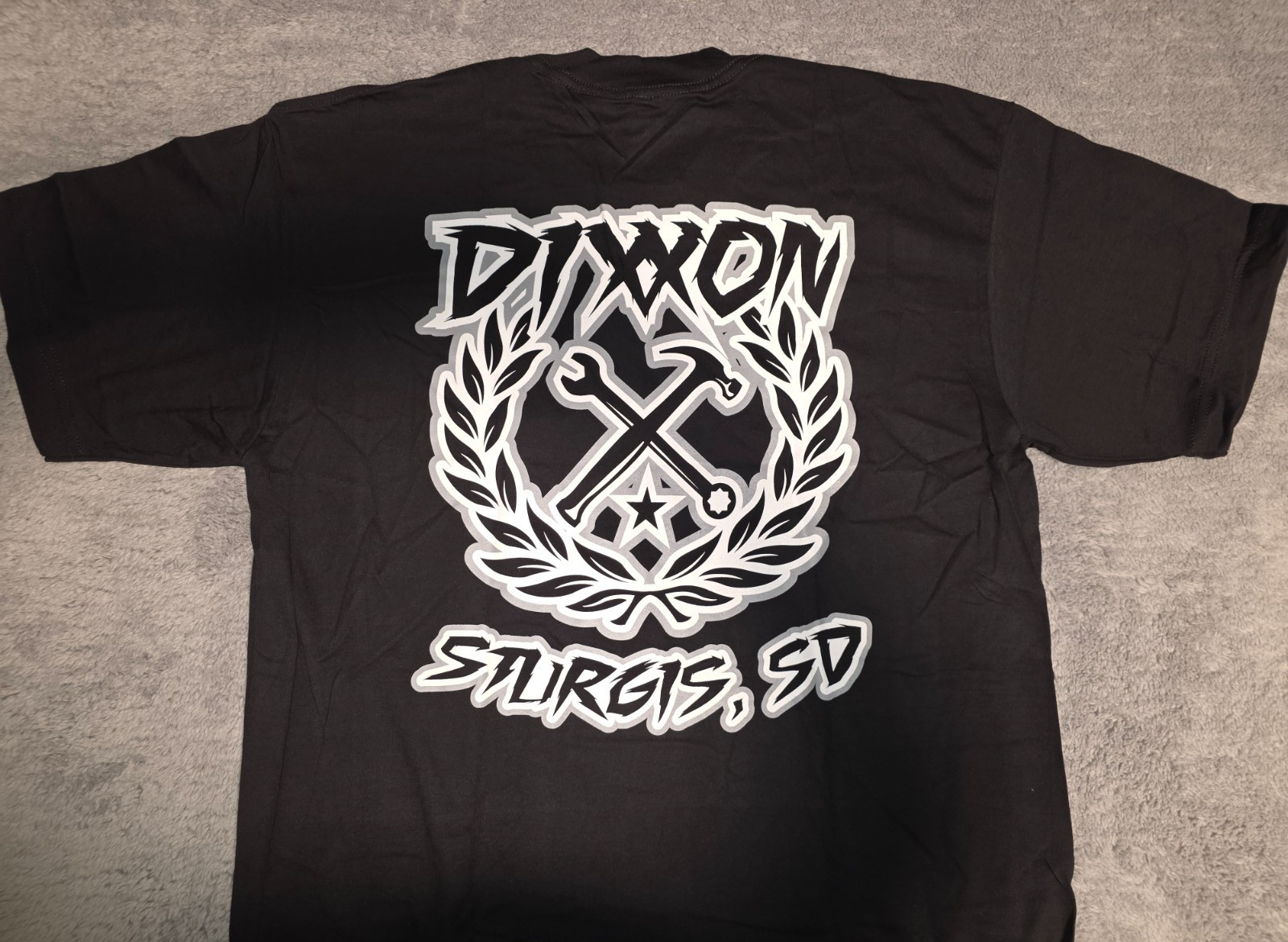 Sturgis Dixxon T Shirt Mens 2XL Black Gray Sketchy Crest Short Sleeve Tee NWT
