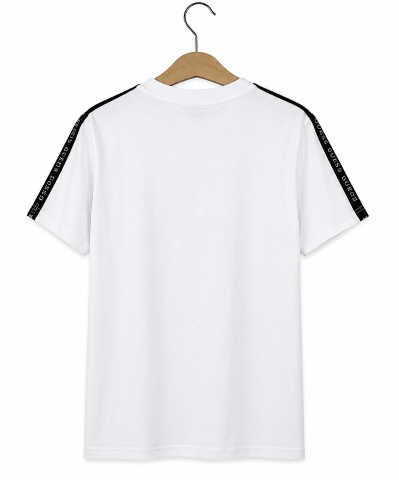 NWT GUESS Los Angeles Men’s White Logo Tape T Shirt Crew Neck Size S