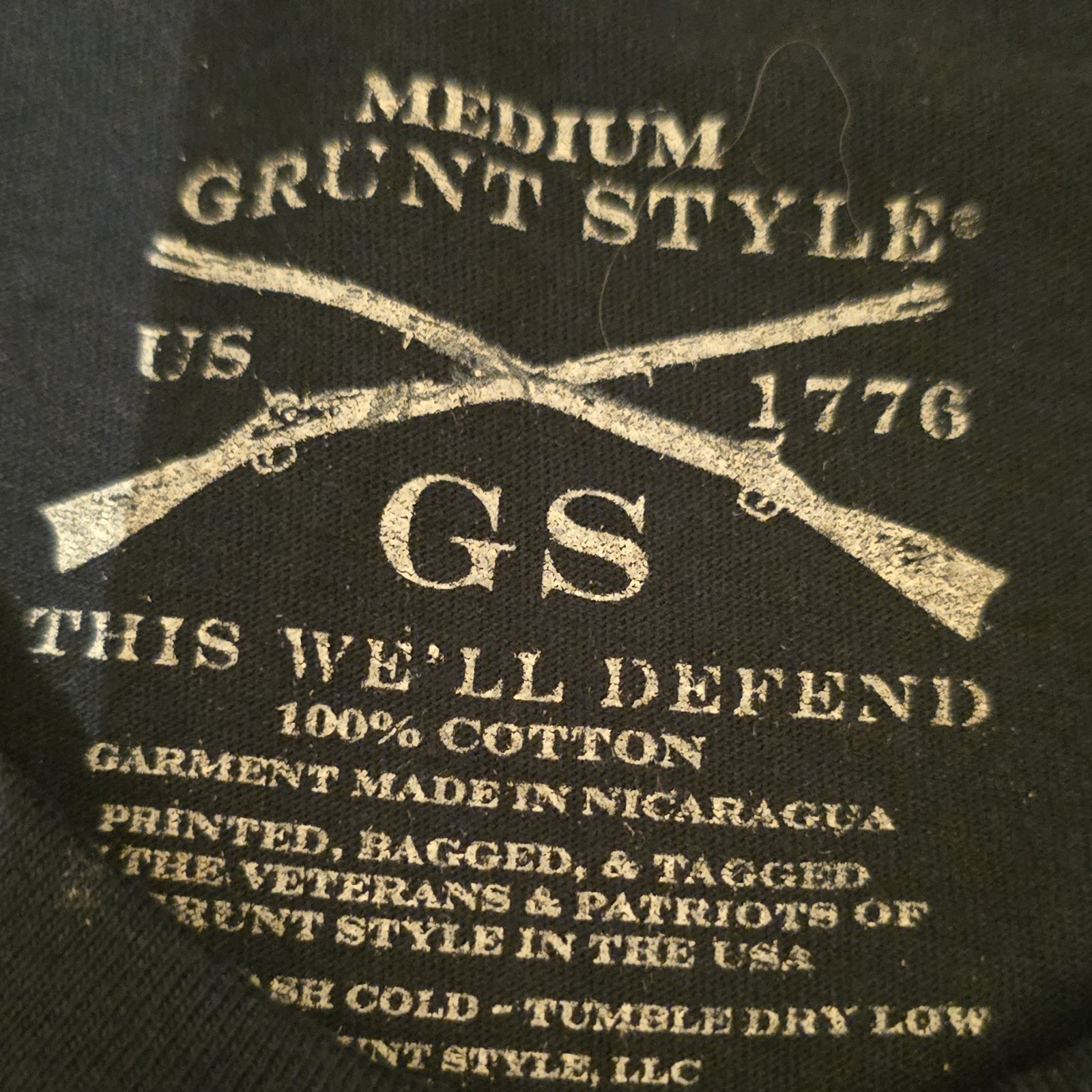 Grunt Style Men’s Navy This We’ll Defend Graphic Crew Neck Cotton Tee M