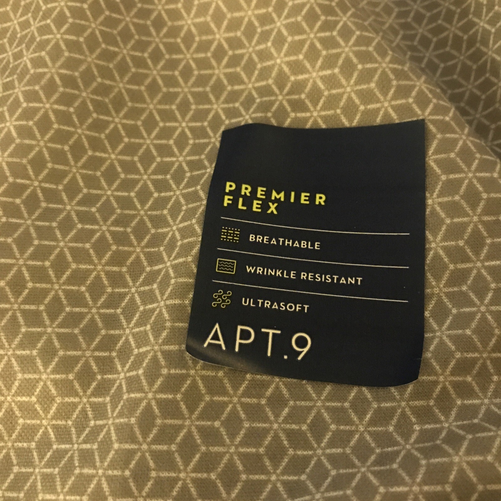 APT. 9 Premier Flex Tee Stretch Soft Short Sleeve T-Shirt Gray Hexagon 2XL G2