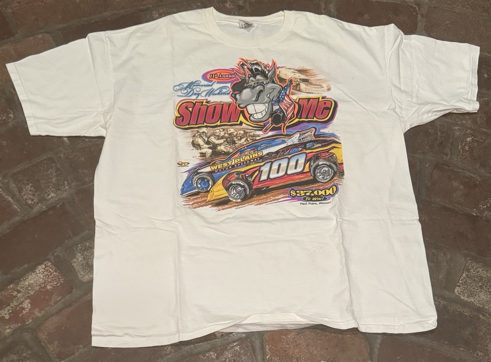 VTG 2003 Show-Me 100 Dirt Track Racing T-Shirt West Plains Speedway Size 3XL