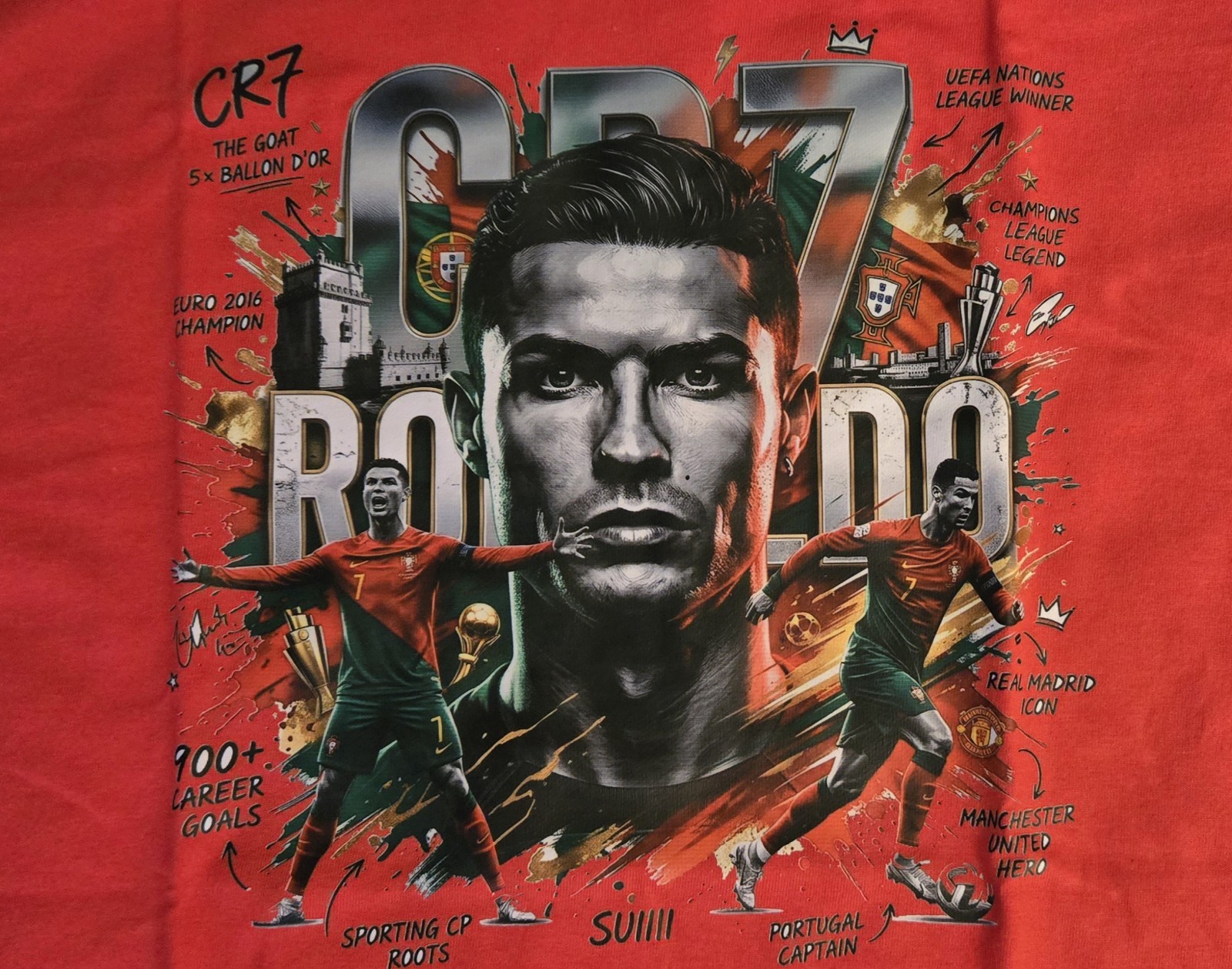 Cristiano Ronaldo Air Ronaldo 7 Portugal Soccer Football Shirt Size Large