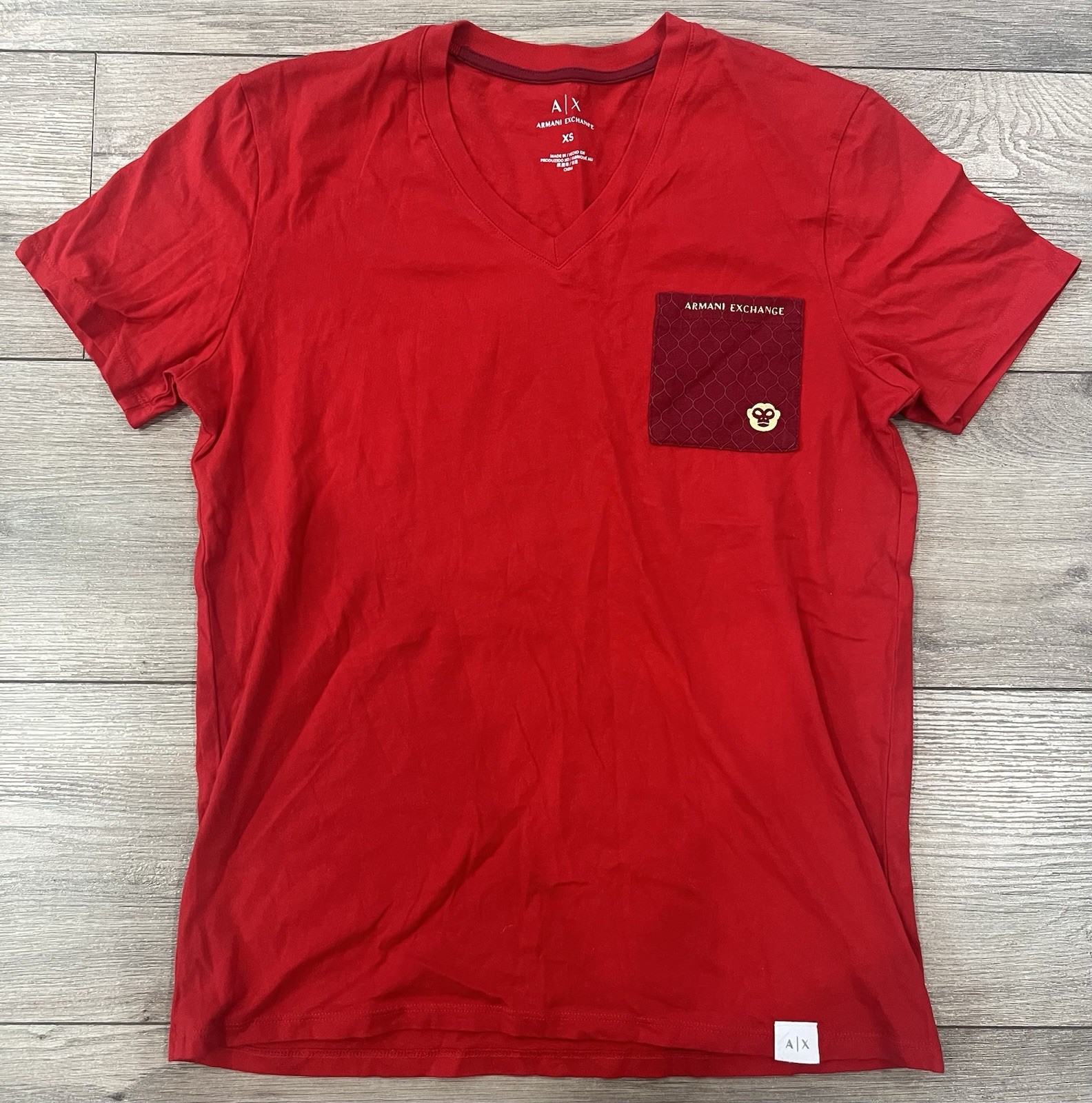 Armani Exchange Men’s Short Sleeve T-Shirt Red XS