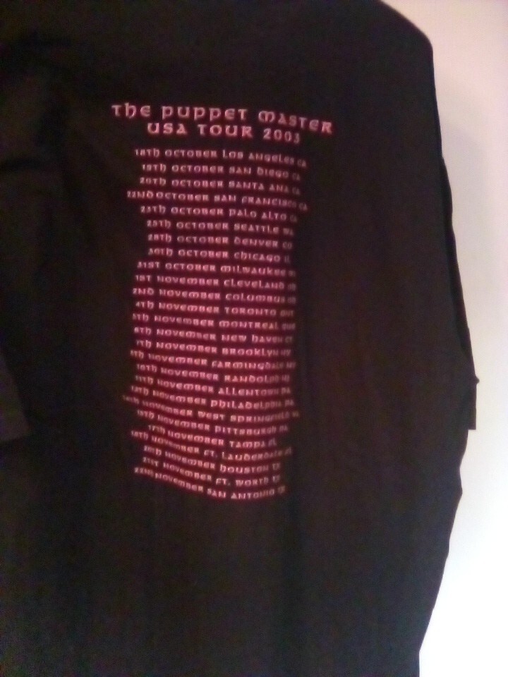 KING DIAMOND/ PUPPET MASTER TOUR SHIRT NEW XL