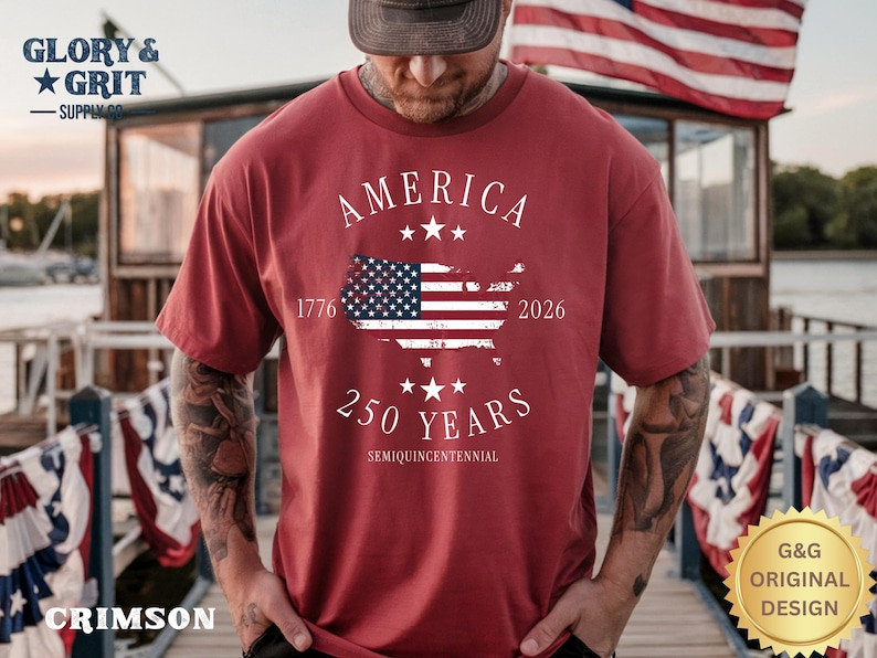 Comfort Colors America 250th Anniversary Shirt Patriotic Mens 1776-2026 USA Tee