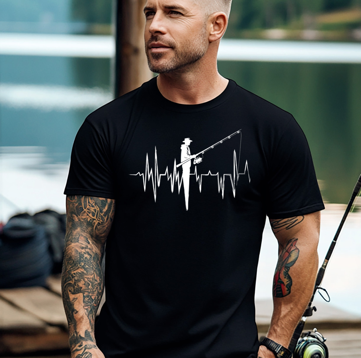 Fishing T-Shirt Fishing Gift For Him For Fisherman Funny Fishing T-shirts