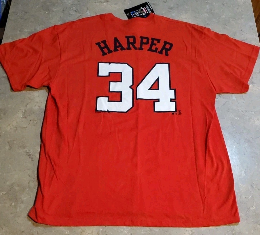 MLB Players Choice Washington Nats Red T-Shirt XL Harper #34