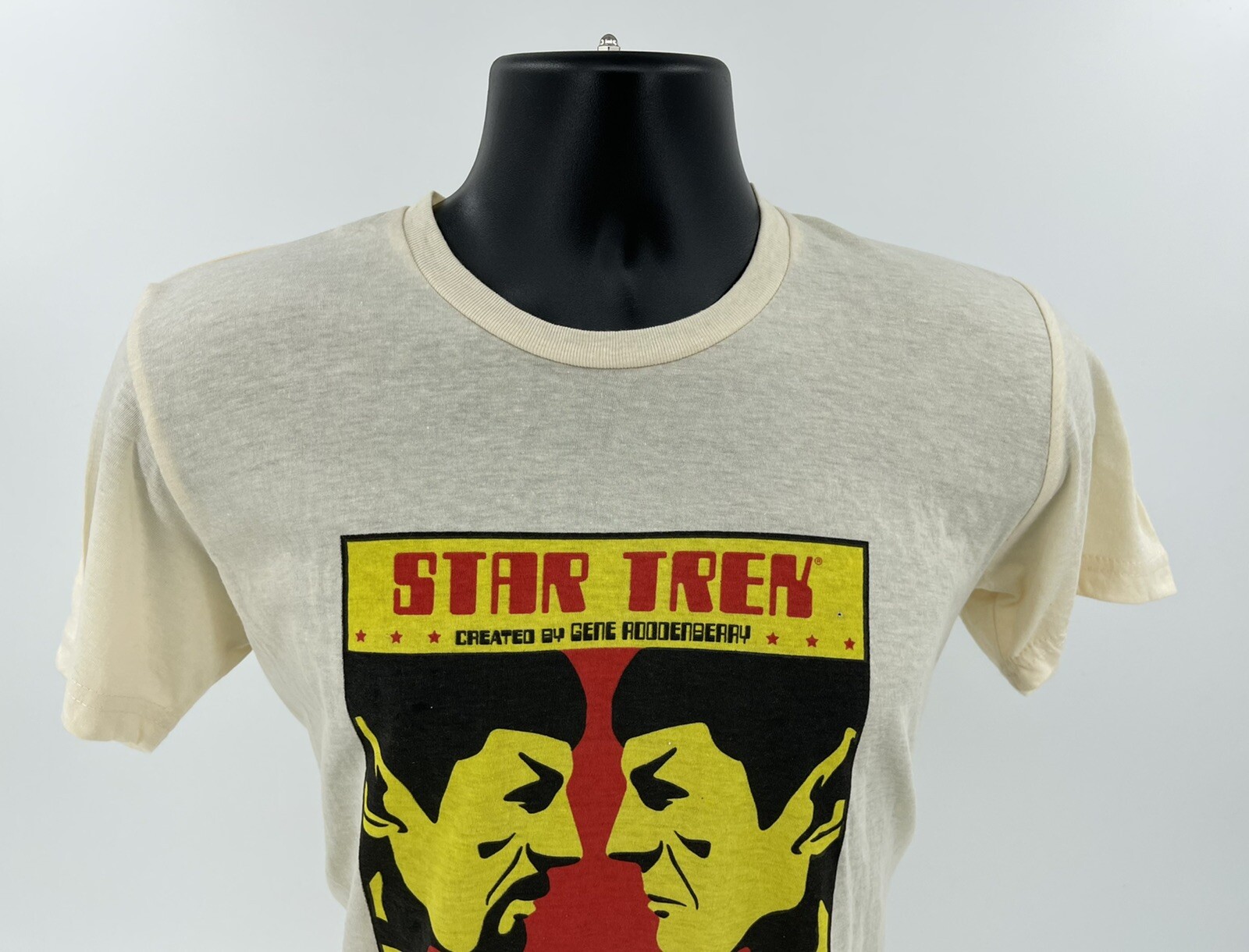 NEW Lootcrate Star Trek Mirror Mirror Episode Poster T-Shirt Beige Men’s Small S