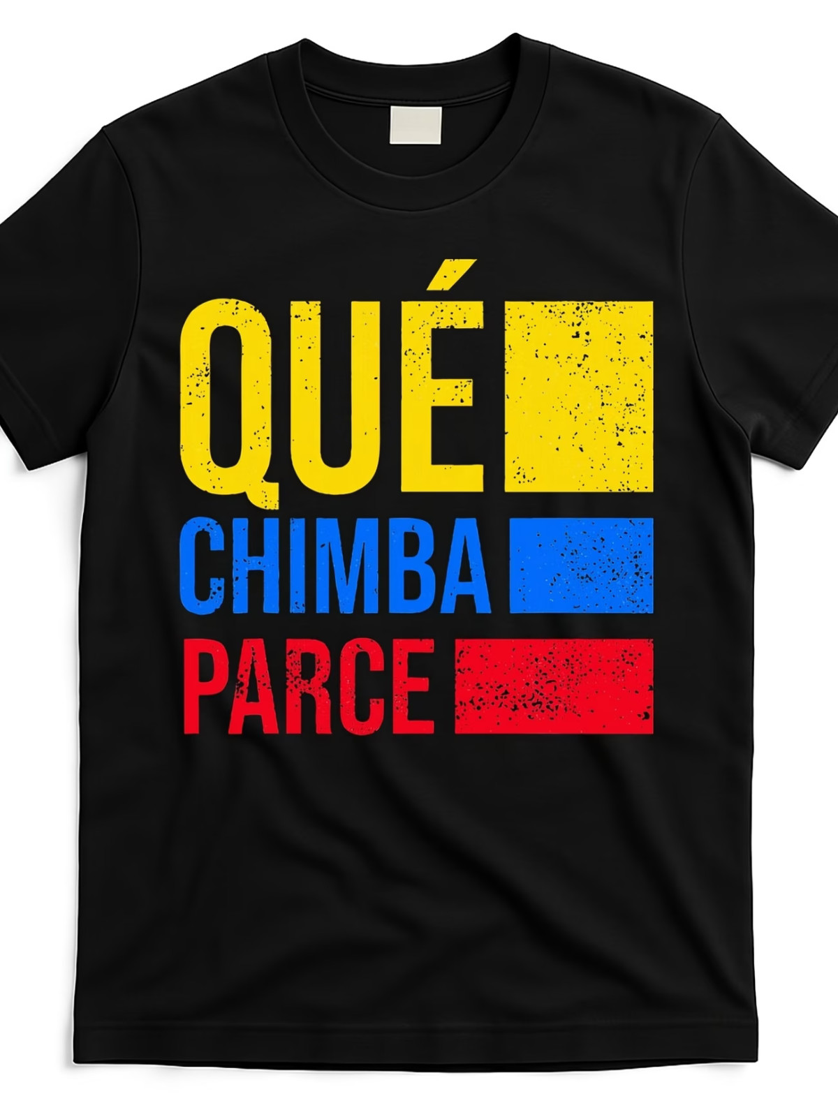 Men’S Graphic Tee-Que Chimba Parce Colombia Flag Retro Vintage Colombian