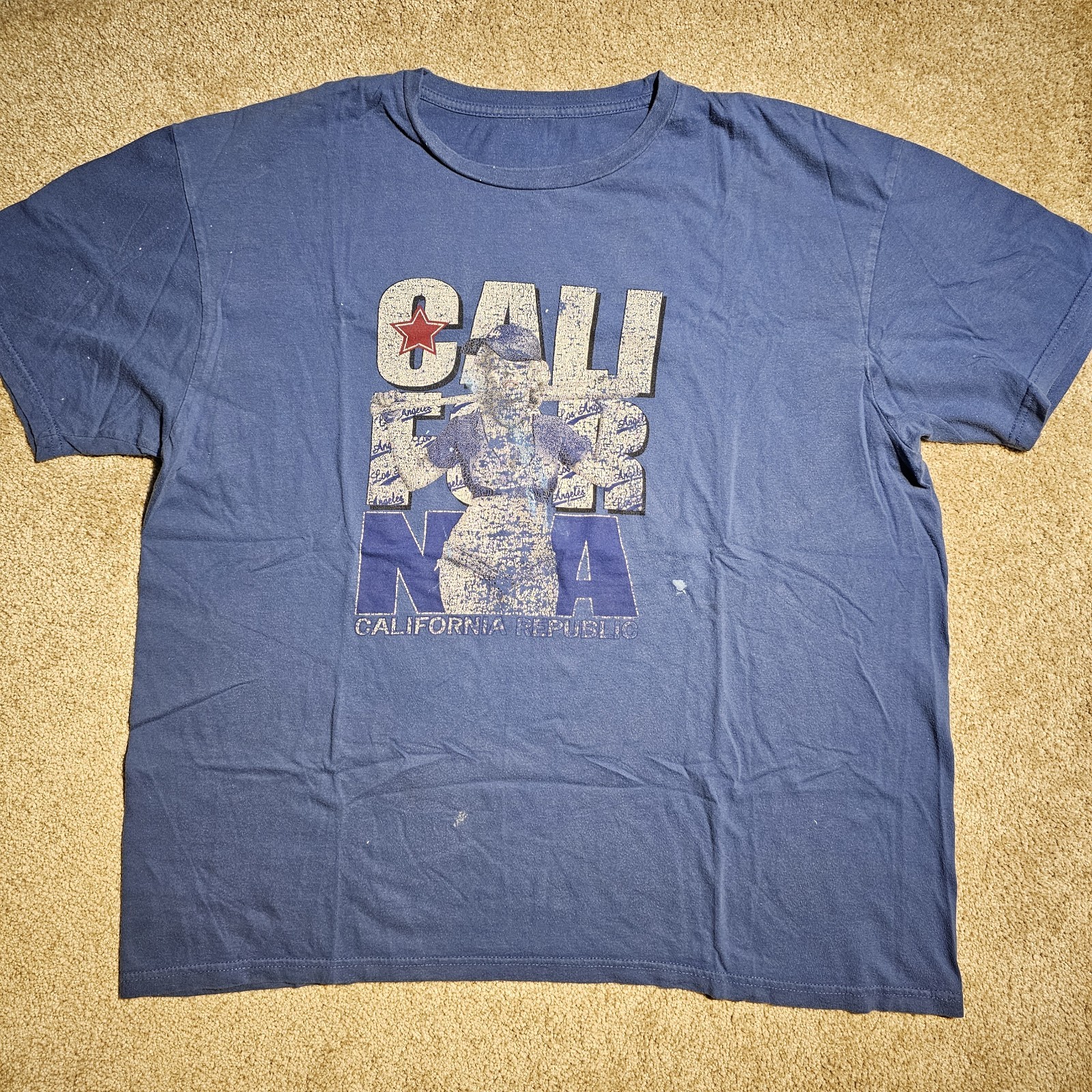 Vtg Y2k Thrashed Faded Cali Marilyn Monroe Mens XL T-shirt Sleeze Skate Burnout