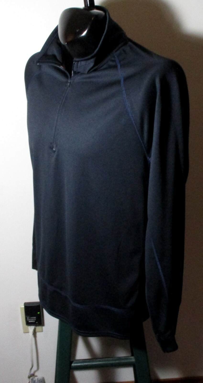 OLD NAVY Black Long Sleeve 1/2 Zip Jersey Size L NWOT