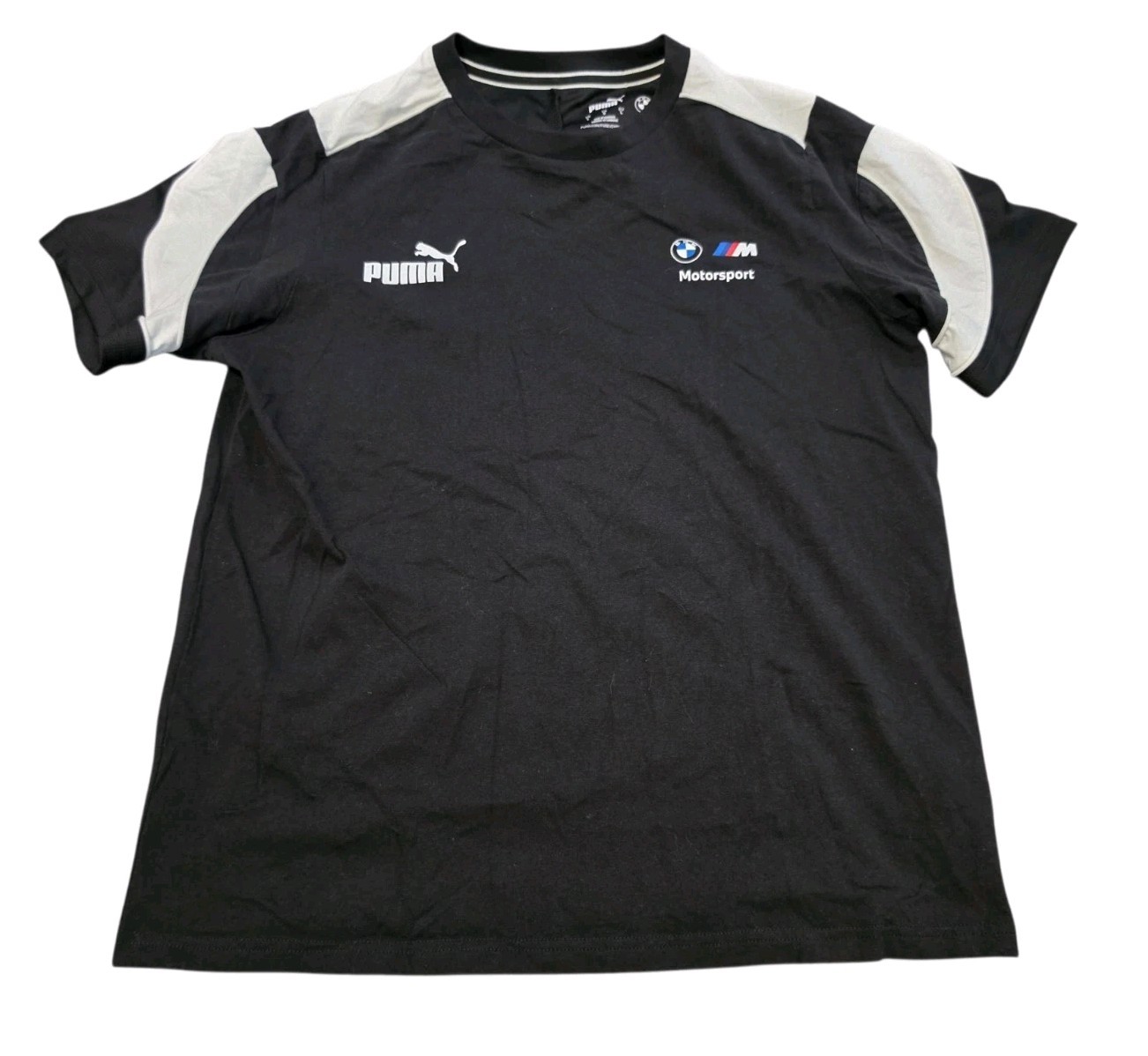 Puma × BMW Motorsport Racing Black Logo Graphic T-Shirt Size L