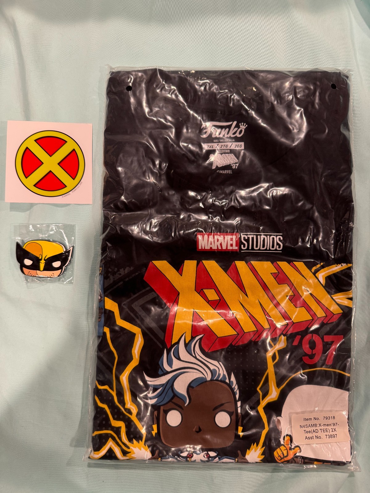 X-Men ’97 (2X Shirt, Sticker, and Pin) Marvel Collector Corps wolverine