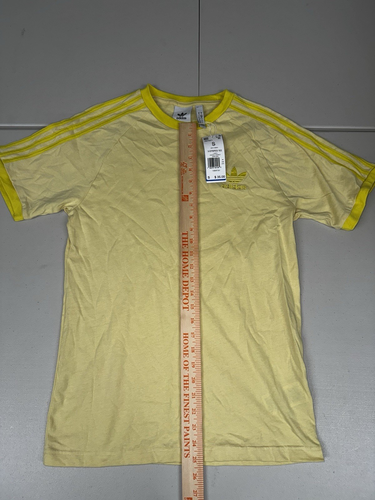 ADIDAS 3-Stripes California Tee Originals Powder Yellow JN7021 Pick Size NWT