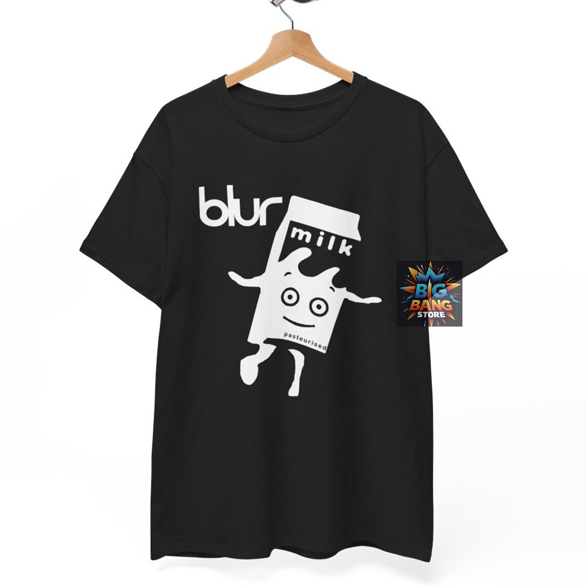 Blur Milky T-Shirt, Funny Retro Music Rock Punk Metal, Unisex tee