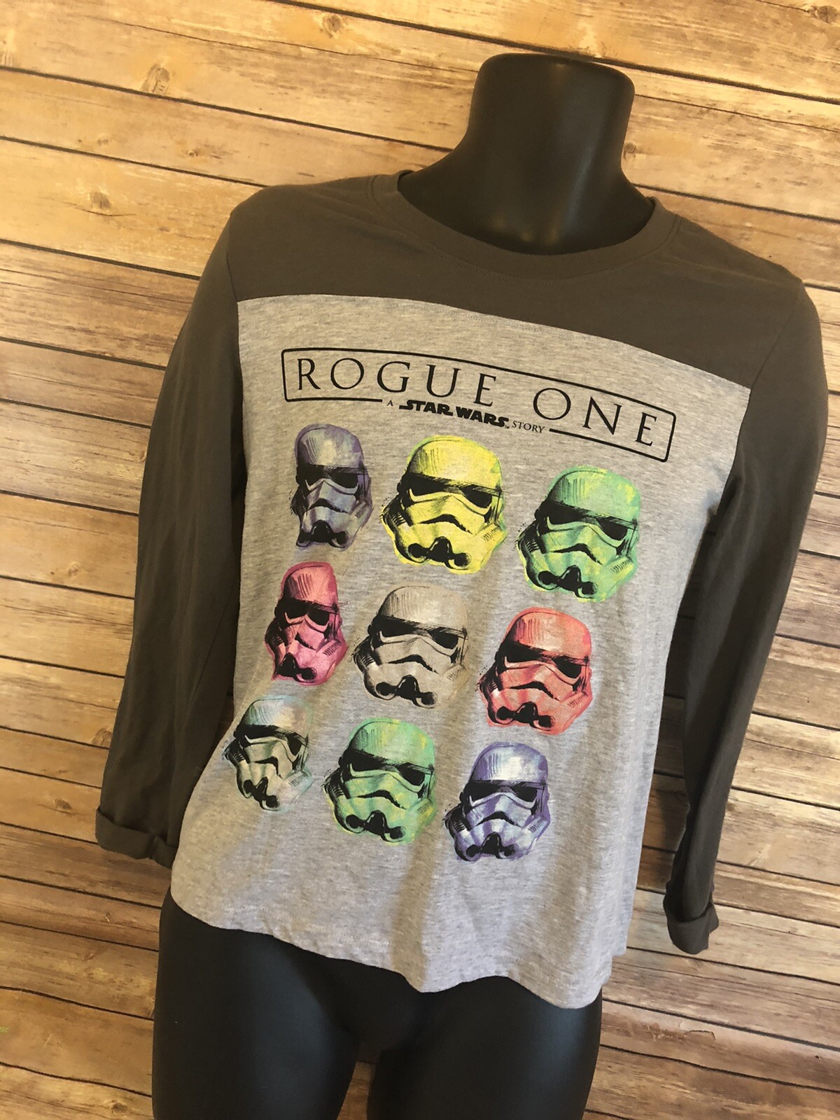 Star Wars Mens Shirt Size Small Black Darth Vader Rouge One Baseball Style