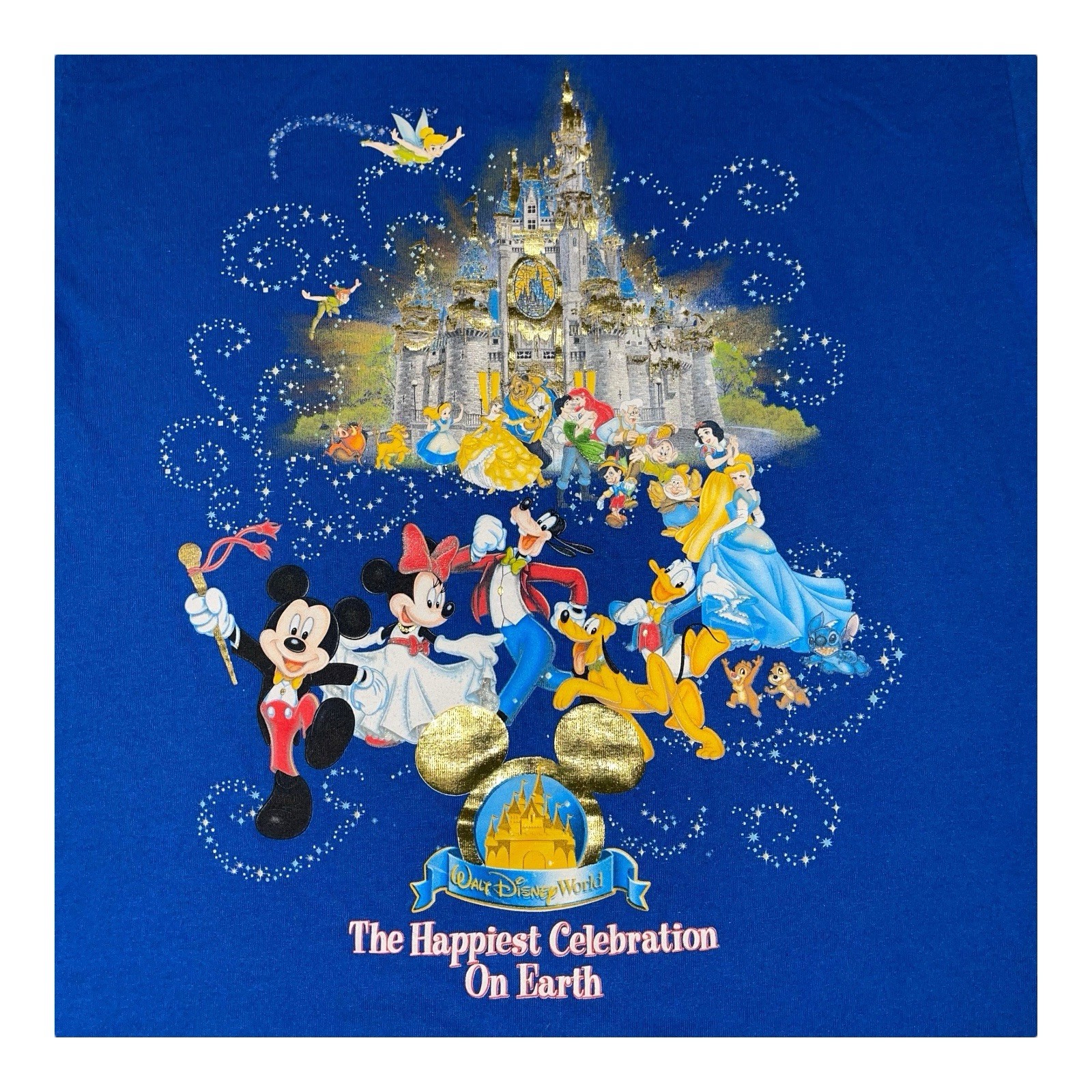 Vintage Disney World The Happiest Celebration On Earth Castle T Shirt 90s Size M