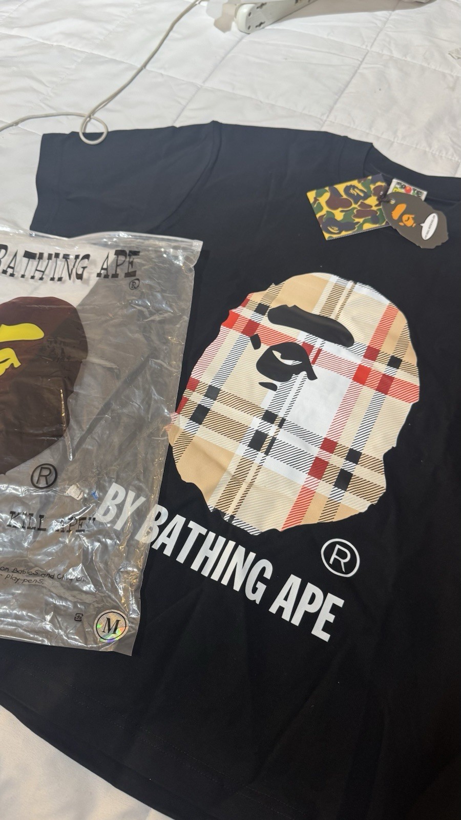 A Bathing Ape BAPE Ape Head Logo Graphic T-Shirt Black Men’s M Cotton Jersey