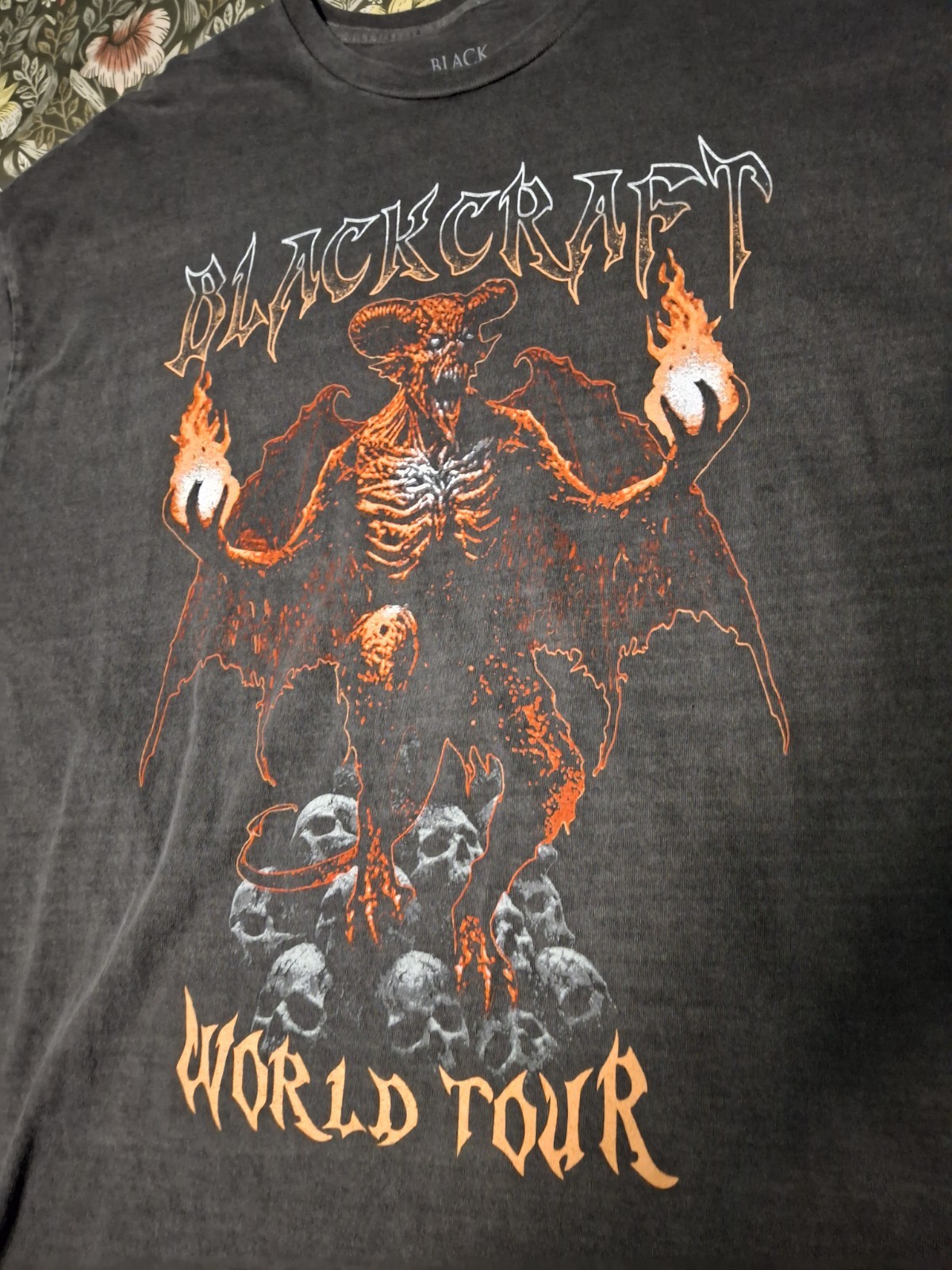 Blackcraft Cult World Tour T Shirt Size XL Gray Short Sleeve Double Sided Gothic