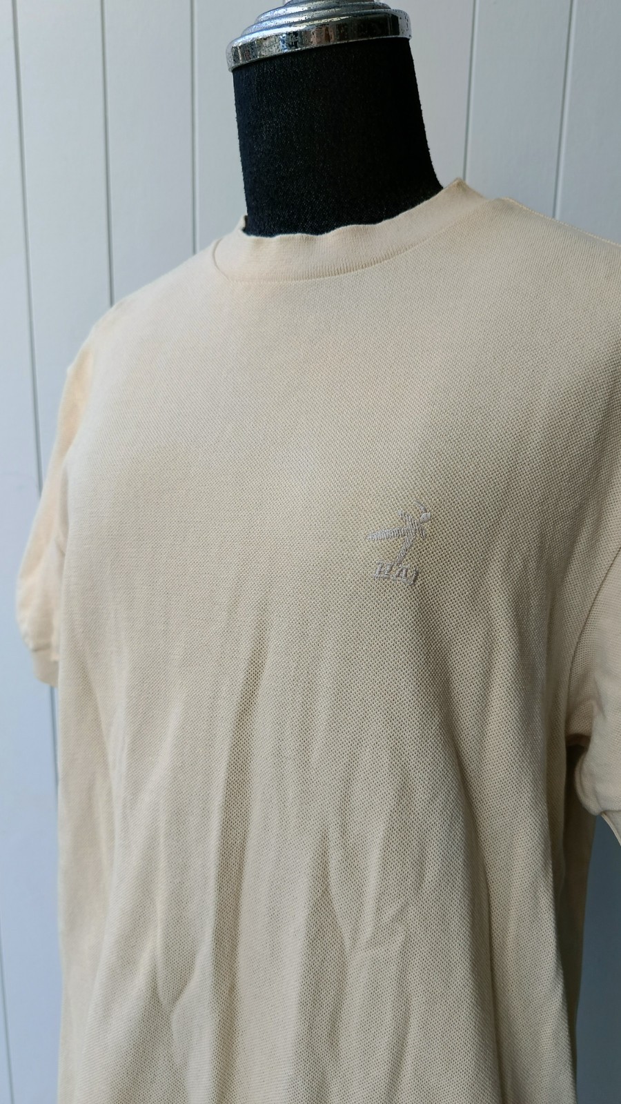 HAI sporting gear by Issey Miyake point up Japan beige brown men tshirt M