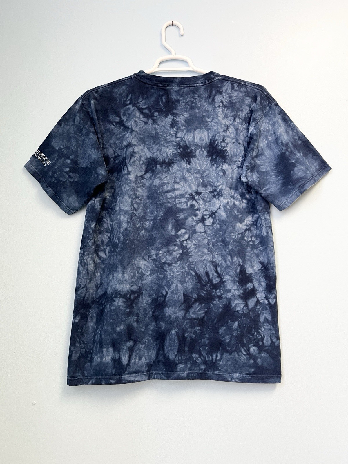 Vintage 90s White Tiger T-Shirt Polar Graphics Tie Dye Blue Size Large
