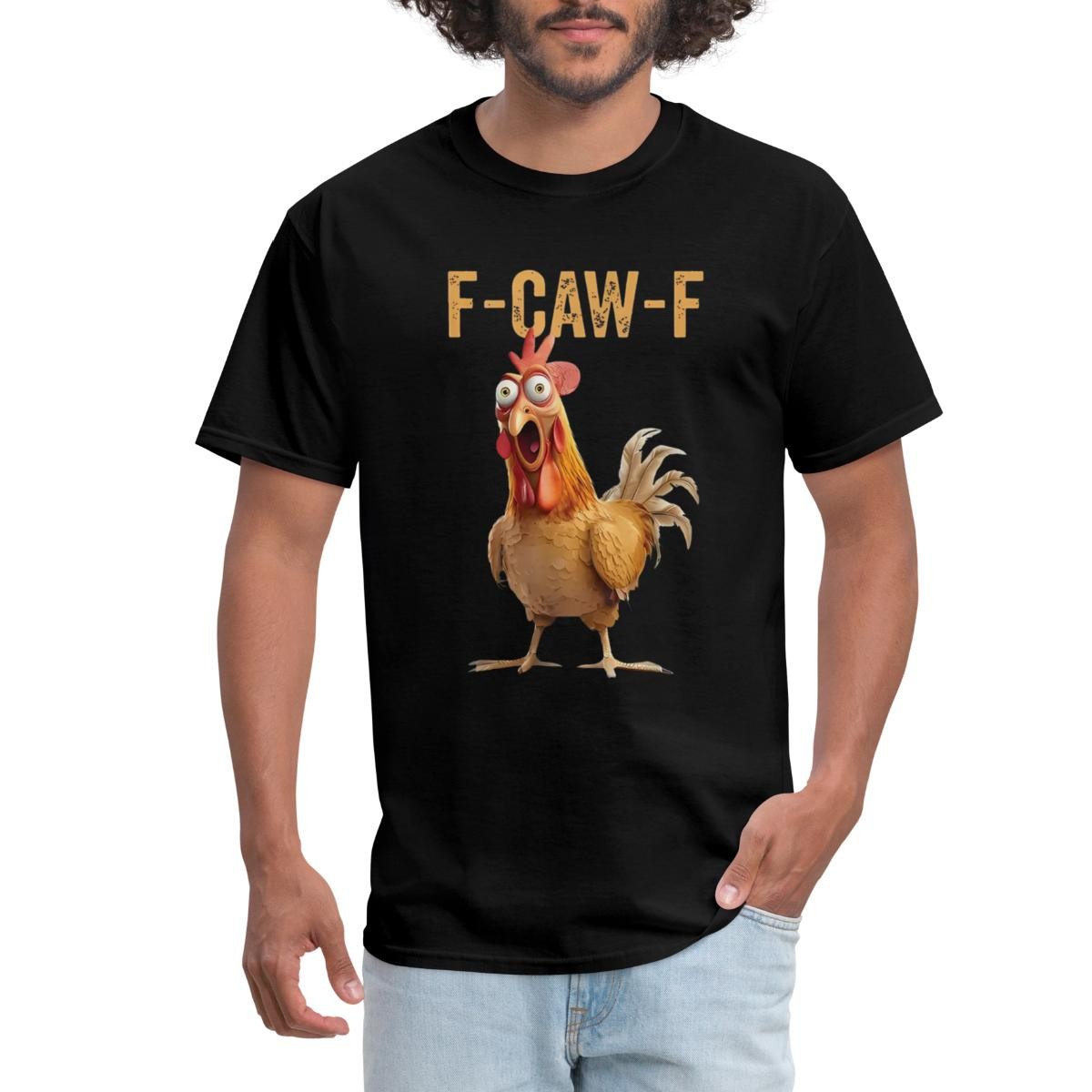 F-CAW-F | Funny Chicken Meme Men’s T-Shirt