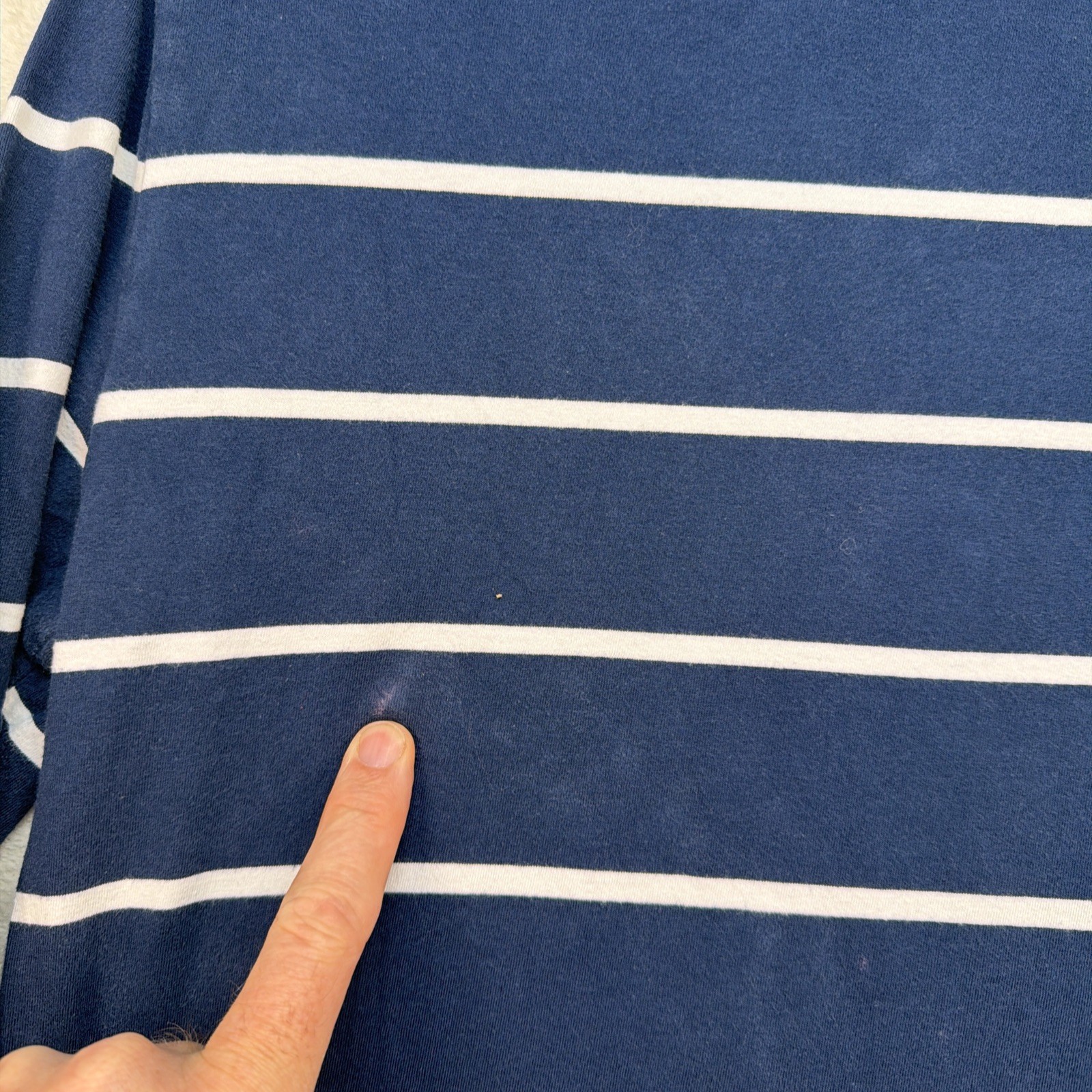 Solid & Striped Shirt Men’s Large Breton Stripe Long Sleeve Coastal Navy Tee