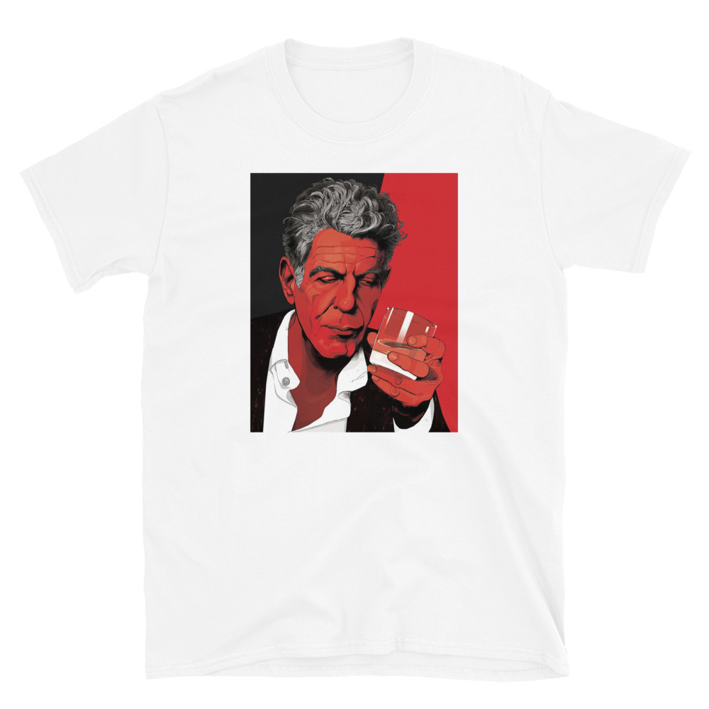 Anthony Bourdain, NYC, Icon, Kitchen Confidential, Printed T-Shirt