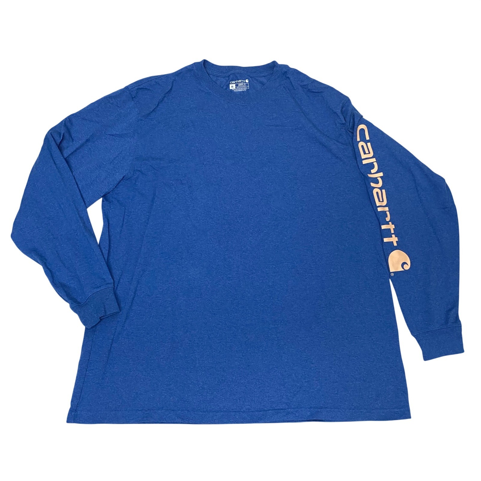 Carhartt K231 Loose Fit Long Sleeve Logo T-Shirt XL Heather Blue Spring 2021