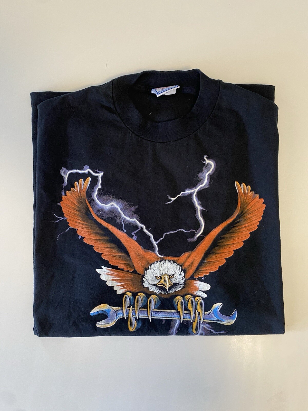 Vintage Snap-on Tools Eagle Shirt 1990s Made In USA Lightning XXL Single Stitch