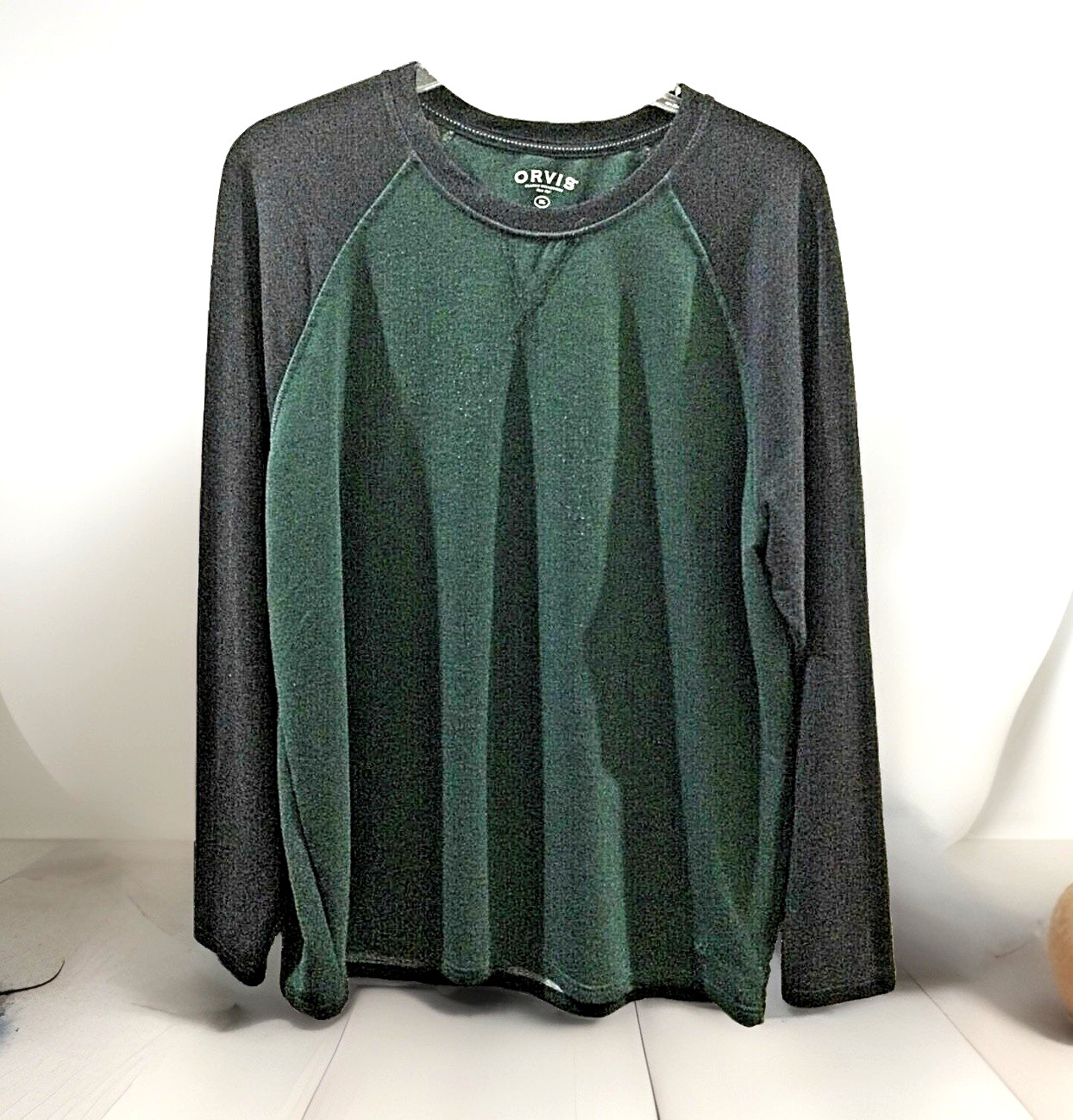 Orvis Jersey Style Shirt Classic Collection Green & Black X-LARGE
