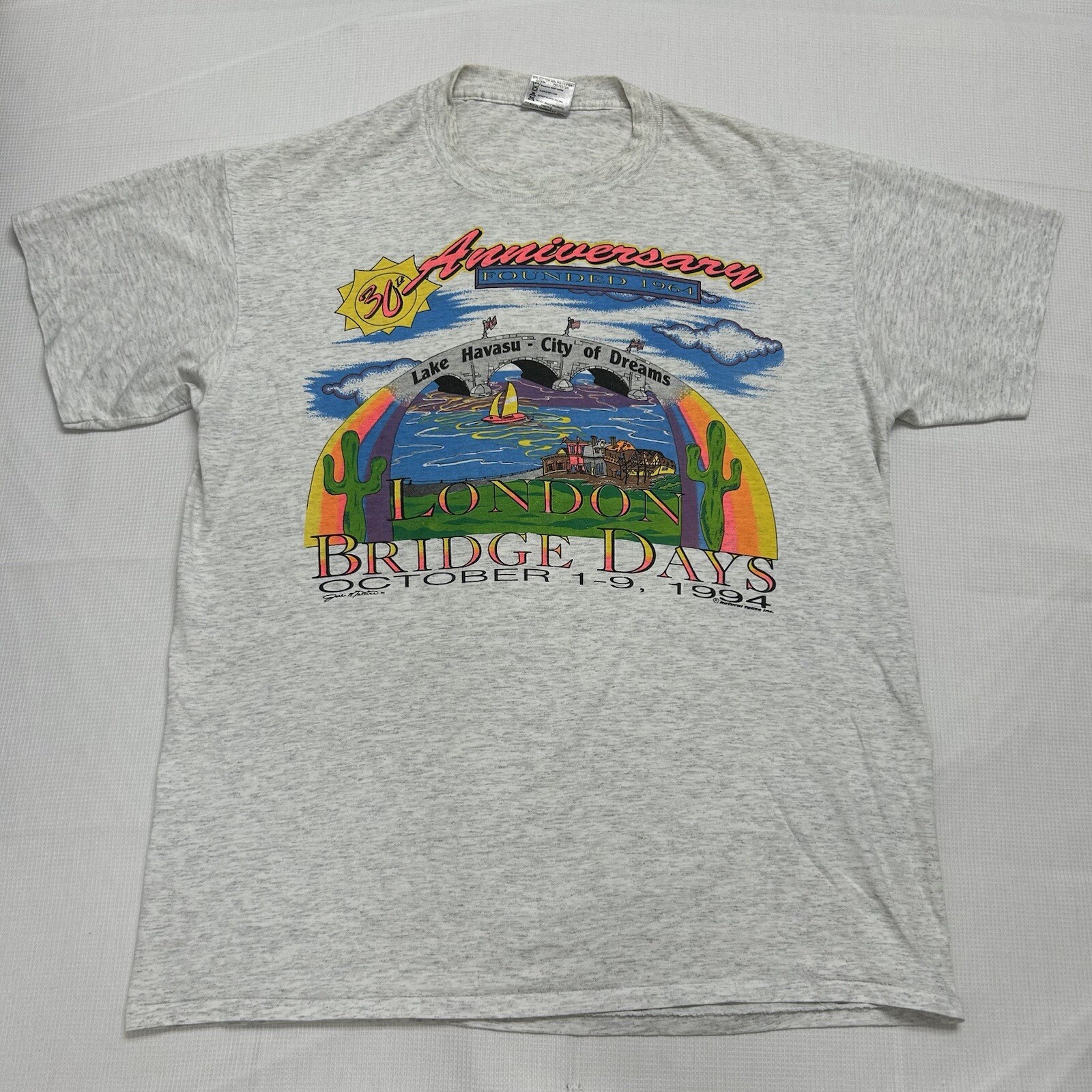 Vintage 1994 London Bridge Days 30th Anniversary OneIta Xl Men’s T-Shirt