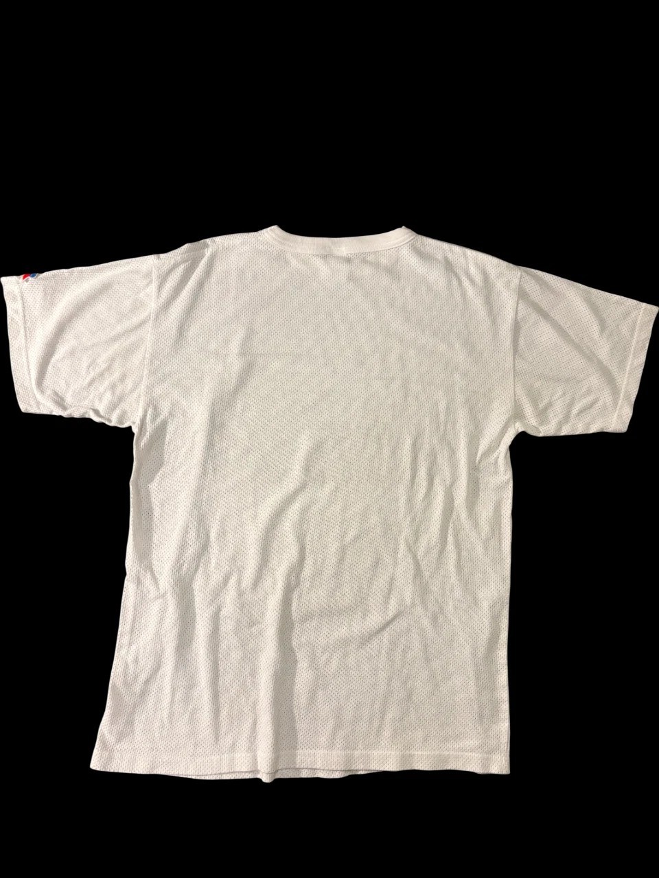 Vintage Russell Athletic Jersey Tee Mens L White Mesh 90s Blank Shirt Logo