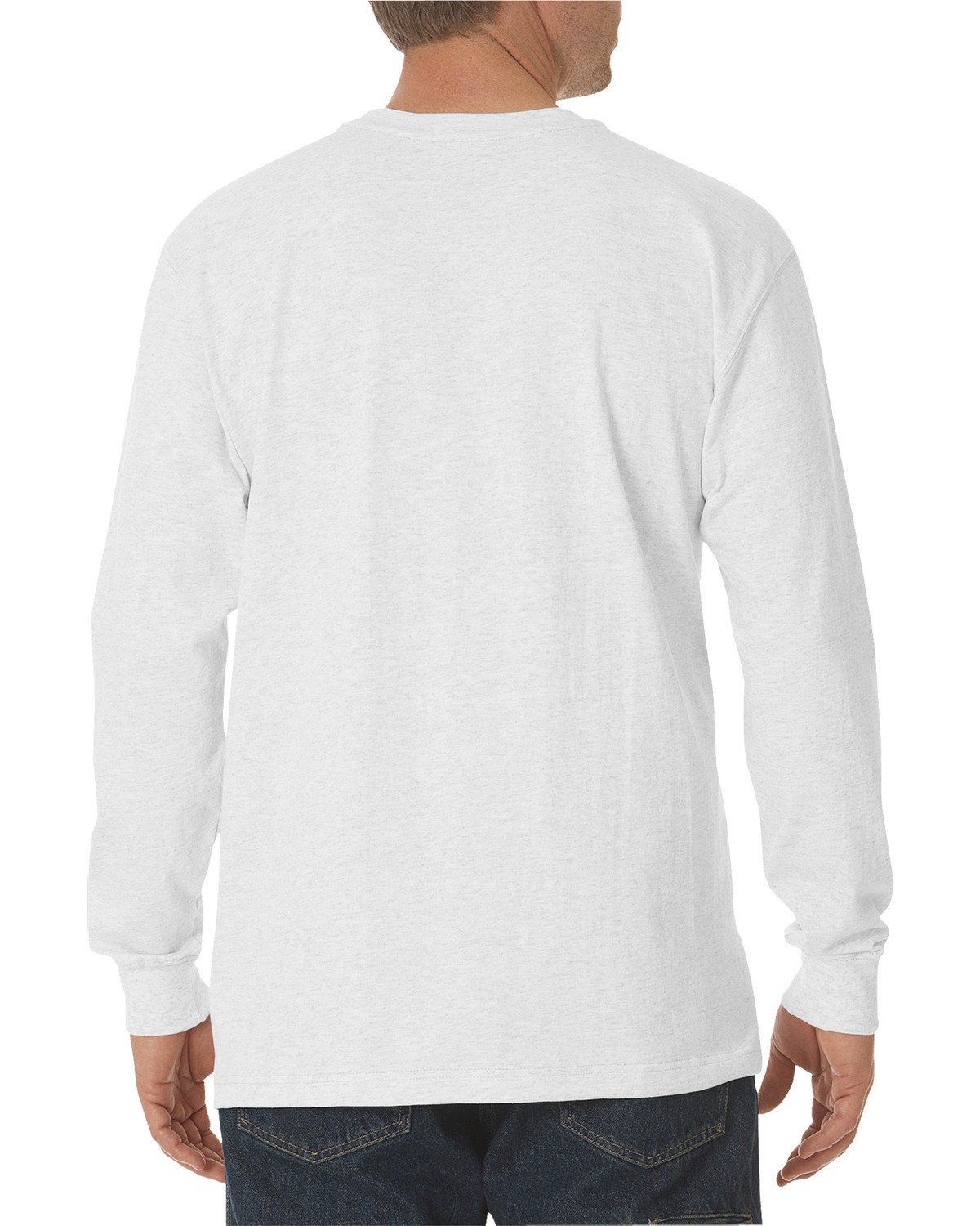Dickies Men's Heavy Weight Crew Long Sleeve Tee – Big and Tall – WL450WH X