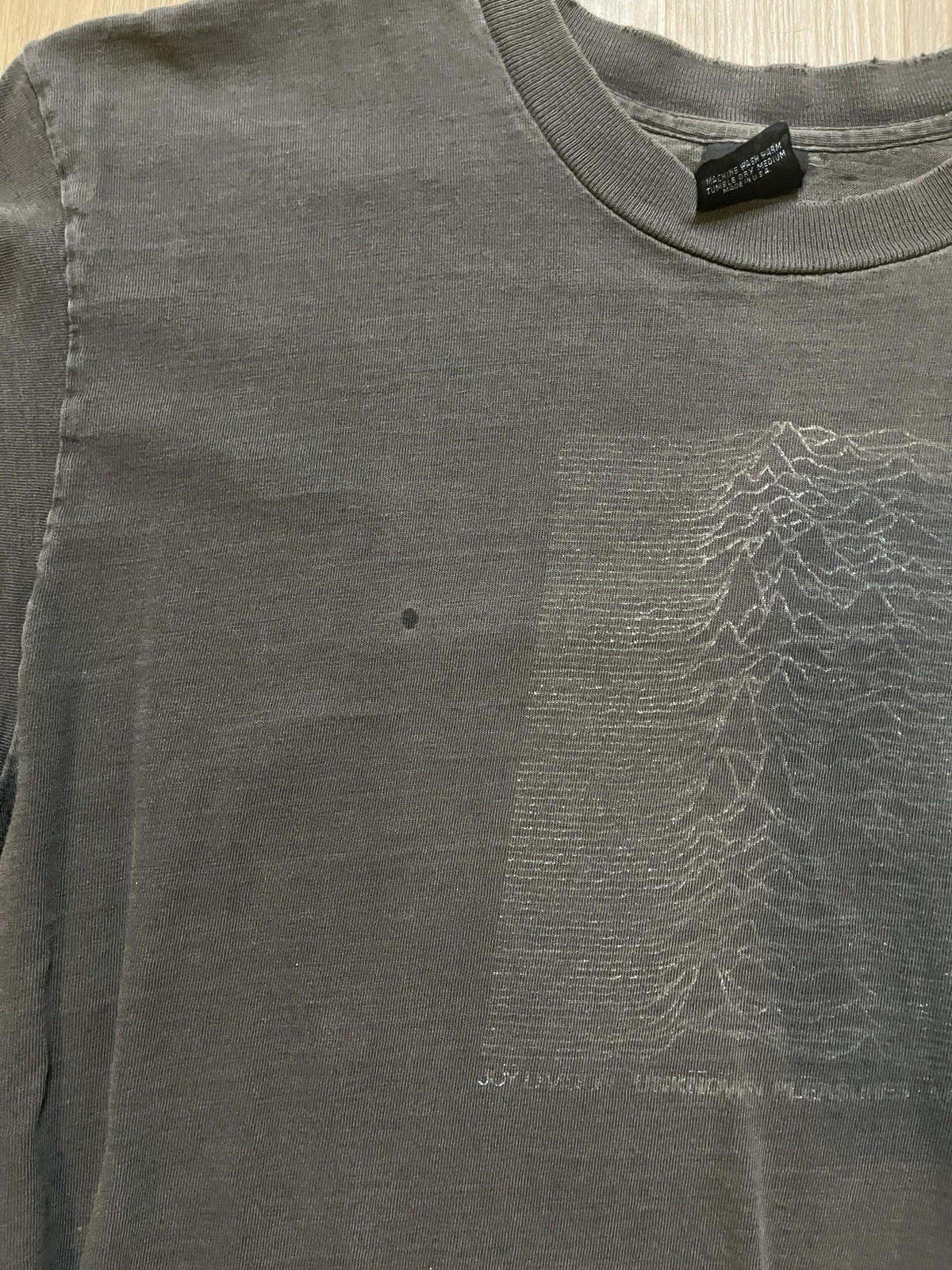 Vintage Joy Division Shirt 80s Wild Oats Unknown Pleasures RARE Distressed READ