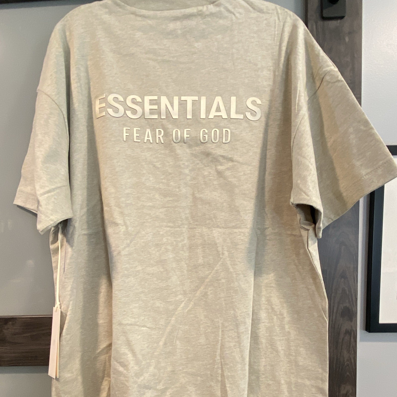 Fear of God Essentials Gray Logo Crew Neck Short Sleeve T-Shirt Men’s L