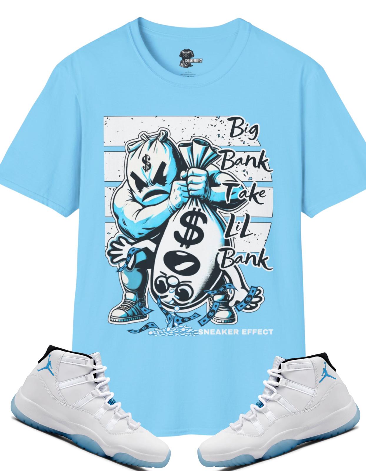 SNEAKER EFFECT TEE SHIRT to match AIR JORDAN 11 LEGEND BLUE