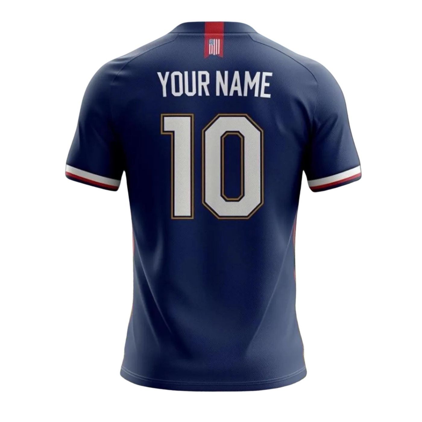 Custom USA Soccer Jersey Personalized Name Number American Flag Shirt