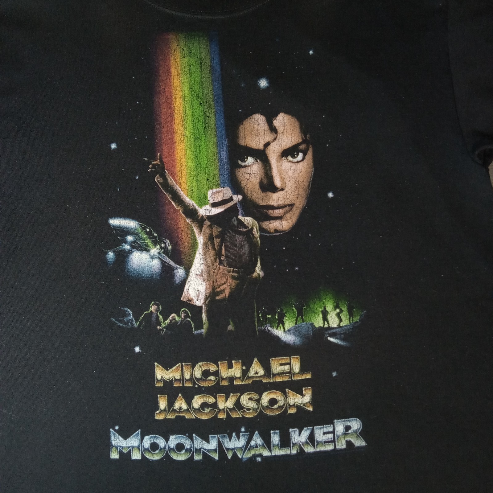 VTG 90s Michael Jackson Moonwalker T Shirt Mens L Hanes Heavyweight Movie Hype
