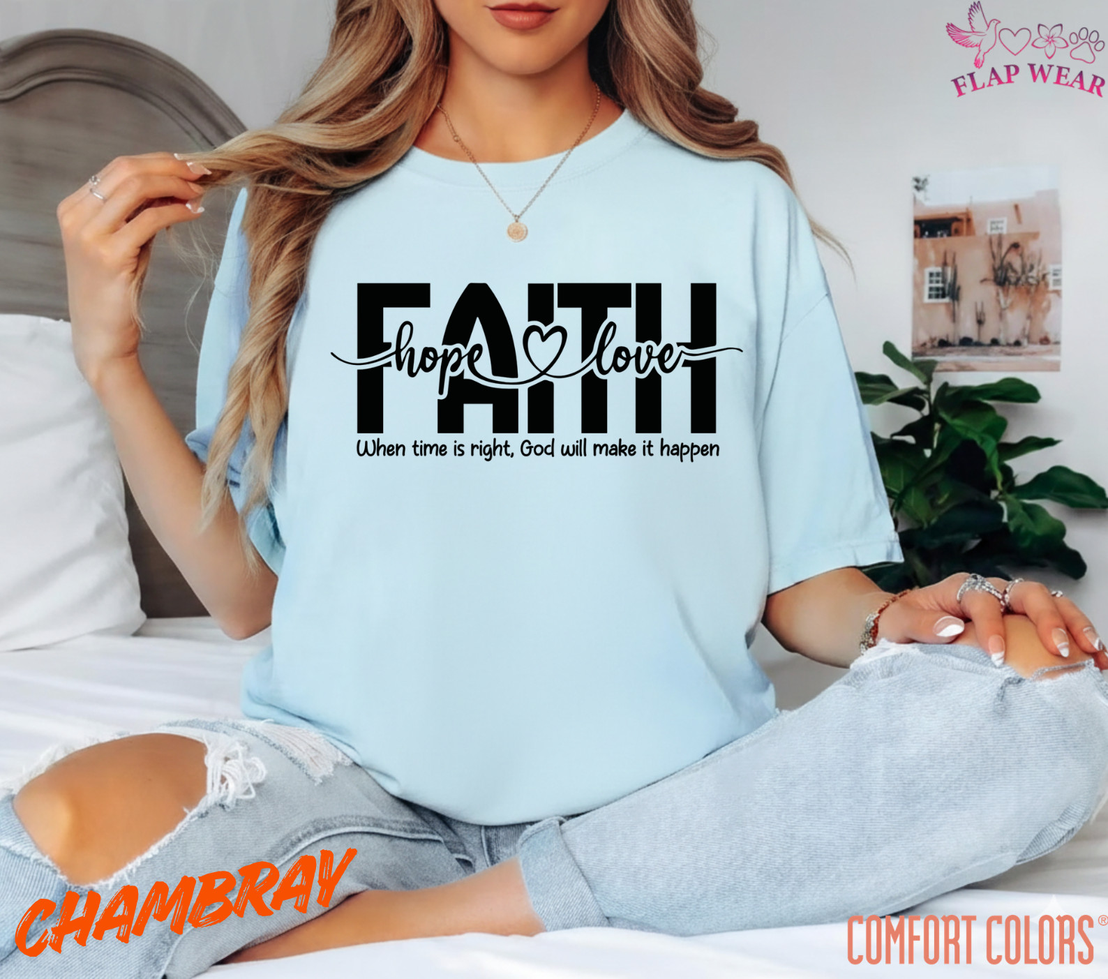 Unisex Faith Hope Love T-Shirt, Men T shirt,Women T shirt Gift ReligionTop