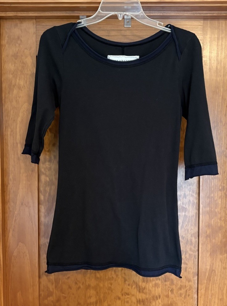 Alabama Chanin Scoop neck, 3/4 sleeve Shirt, Women’s Medium