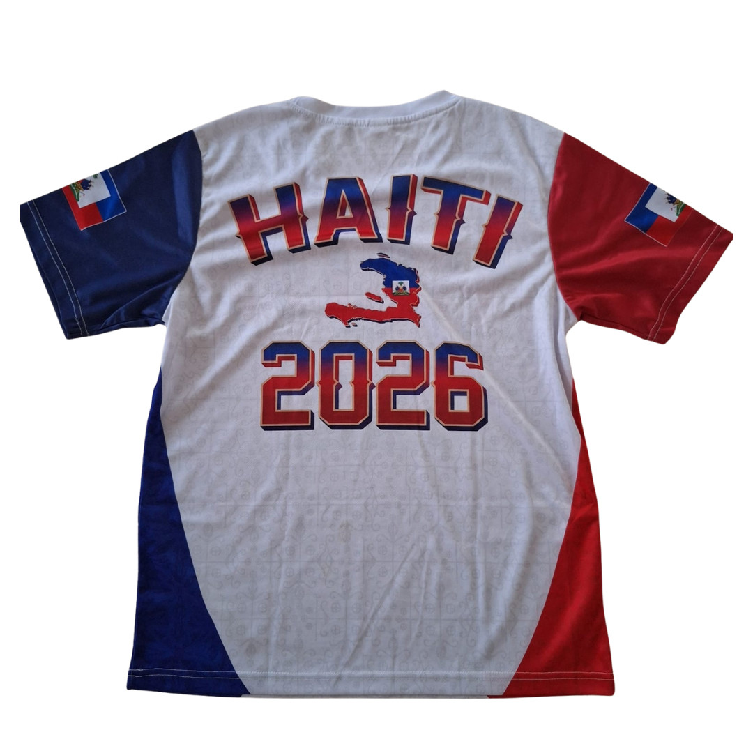 Haitian Flag Shirt Haiti Pride Graphic T-Shirt Unisex White Tee S-XL